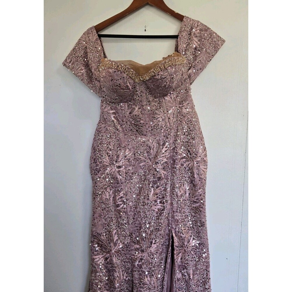 Sherri Hill Prom Dress Womens 0 Sequin Maxi Event Occasion Statement Glam